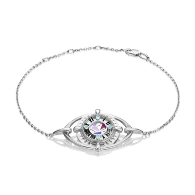 

Браслет из серебра р.  PLATINA jewelry 05-0659-00-201-0200-68, топаз\эмаль, 05-0659-00-201-0200-68