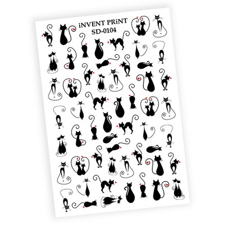 

Набор, iNVENT PRiNT, Слайдер-дизайн «Черные кошки. Коты» №SD-104, 3 шт.