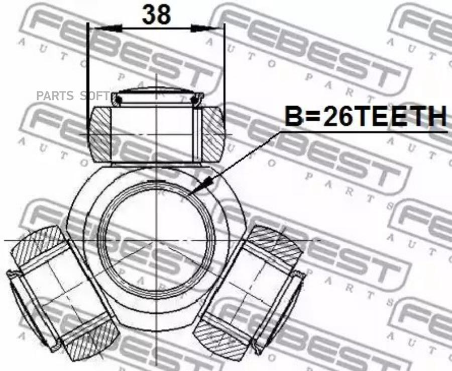 

FEBEST Трипоид 26x38 FORD TRANSIT FY 2000-2006 FEBEST 2116-FY26 FEBEST 2116-FY26