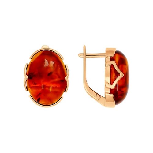 

Серьги из серебра TEO MAORI 893020623, янтарь искусственный, 893020623