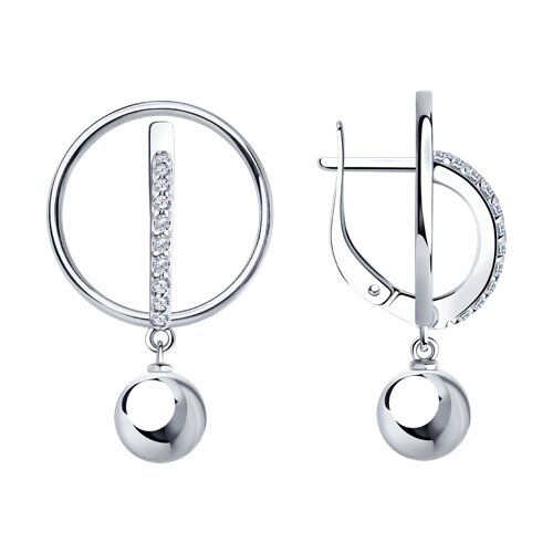 

Серьги из серебра TEO MAORI 894024037, фианит, 894024037