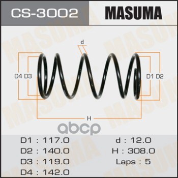

Пружина Зад.Mitsubishi Pajero Io 99-07 Masuma арт. CS3002
