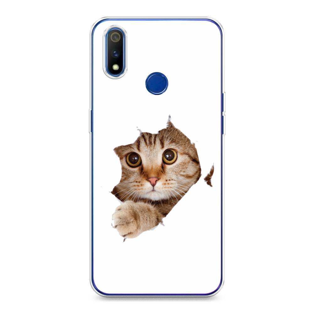 

Чехол на Realme 3 Pro "Кот и бумага", Белый;коричневый, 251250-1