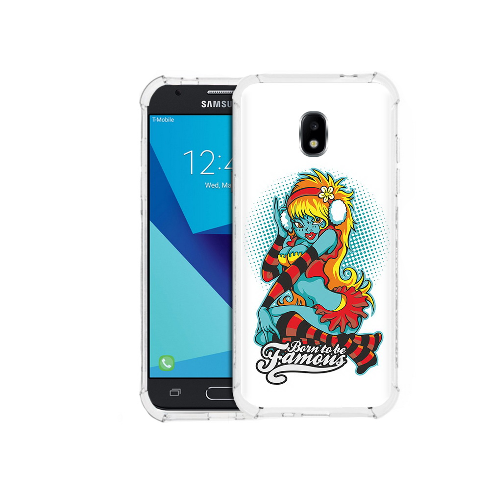 

Чехол MyPads Tocco для Samsung Galaxy J3 (2017) нарисованная девушка в наушниках, Прозрачный, Tocco