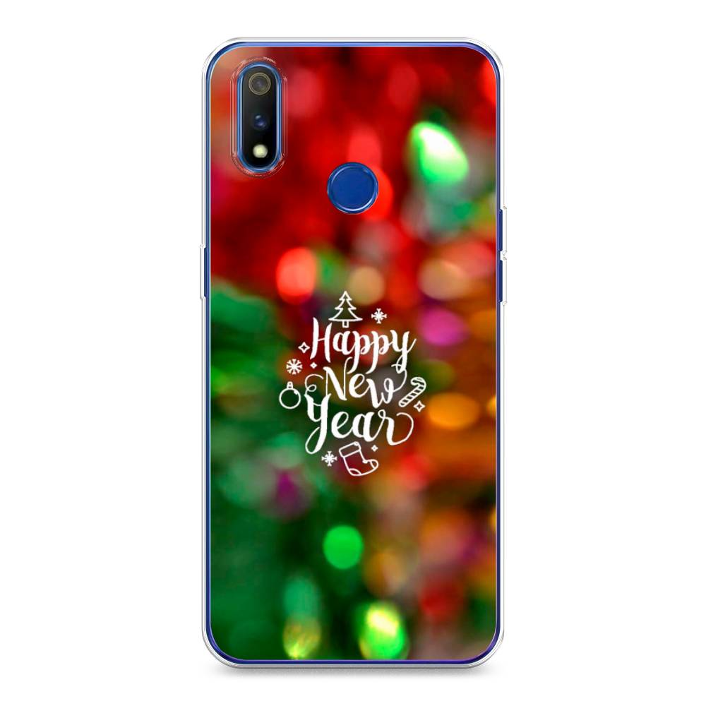 

Чехол на Realme 3 Pro "Новый Год на елке", Зеленый;красный;желтый, 251250-5
