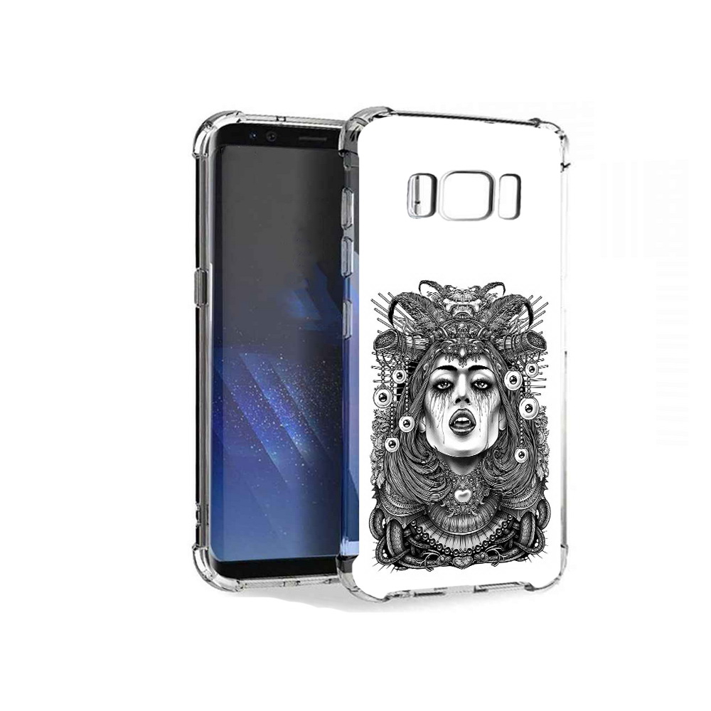 

Чехол MyPads Tocco для Samsung Galaxy S8+ портрет девушки черно белый, Tocco