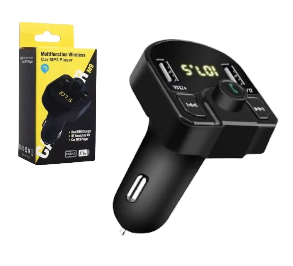 

FM трансмиттер bluetooth / Черный / Multifunction Wireless M9, M9