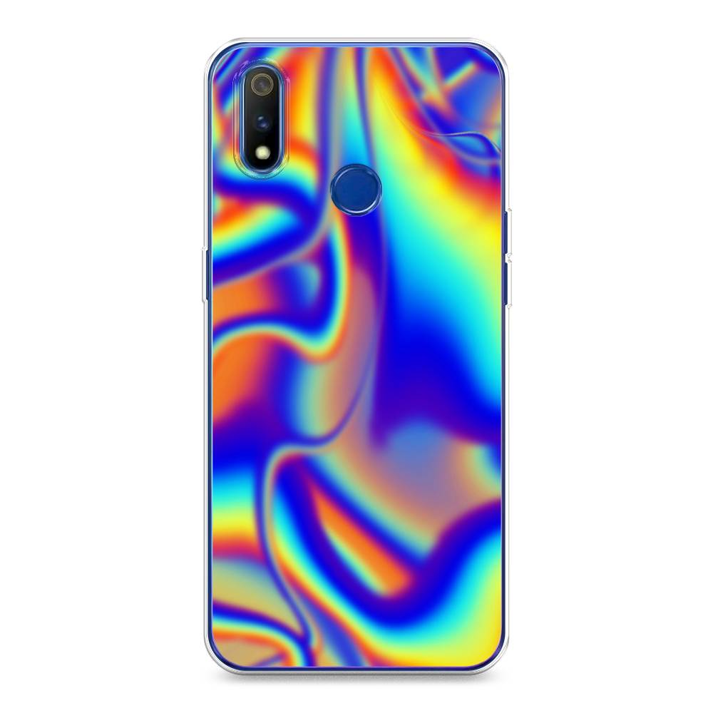 

Чехол на Realme 3 Pro "Яркая голограмма", Разноцветный, 251250-3