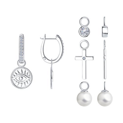 

Серьги из серебра TEO MAORI 894024203, жемчуг культивированный/фианит, 894024203