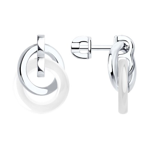 

Серьги пусеты из серебра TEO MAORI 894025679, керамика, 894025679