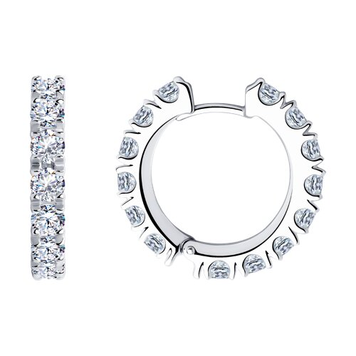 

Серьги конго из серебра TEO MAORI 894025705, фианит, 894025705
