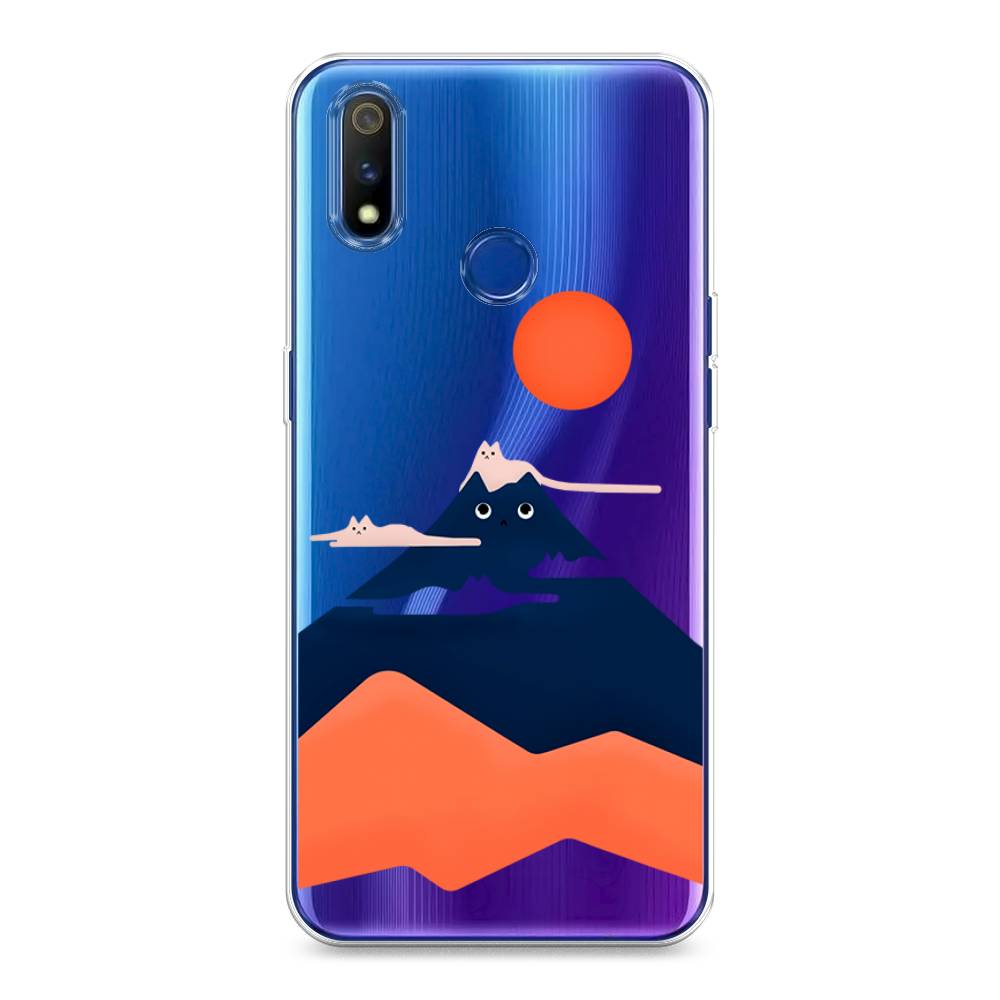 

Чехол на Realme 3 Pro "Кот-гора", Черный;оранжевый, 251250-4