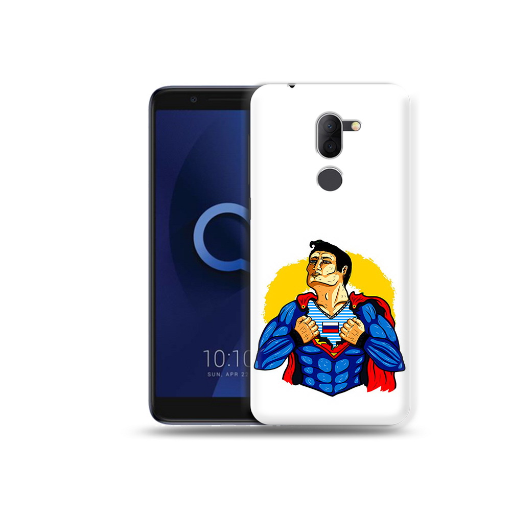 

Чехол MyPads Tocco для Alcatel 3X русский супермен (PT112114.674.591), Прозрачный, Tocco
