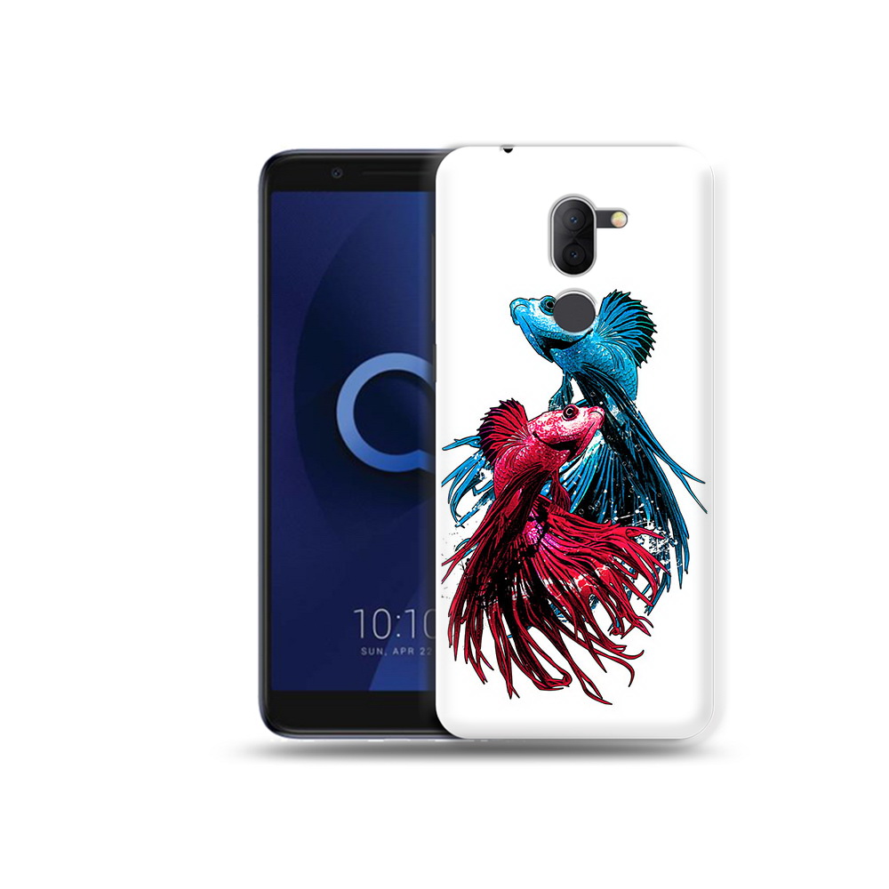 

Чехол MyPads Tocco для Alcatel 3X рыбы петушки (PT112114.674.592), Прозрачный, Tocco
