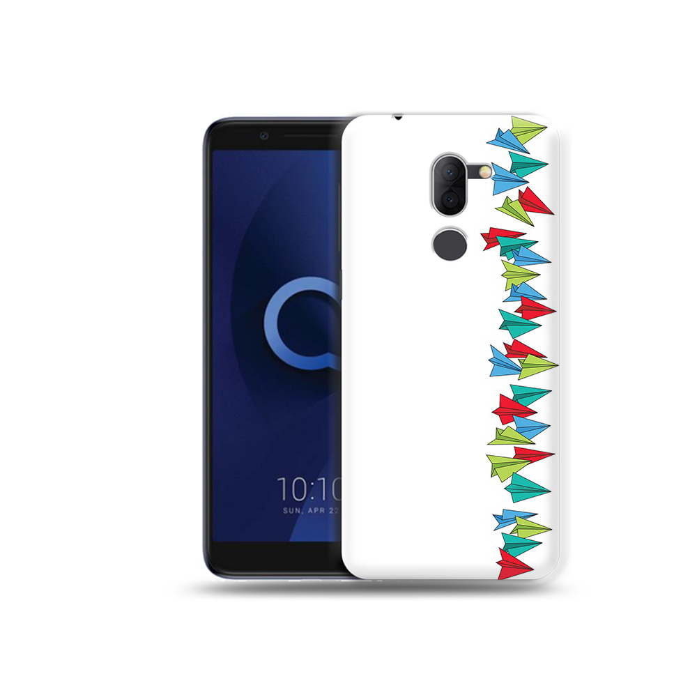 

Чехол MyPads Tocco для Alcatel 3X самолетики из листочков (PT112114.674.593), Прозрачный, Tocco