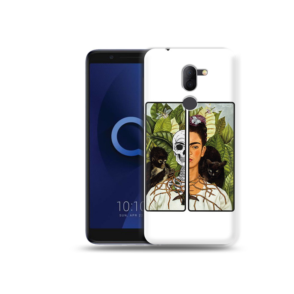

Чехол MyPads Tocco для Alcatel 3X сдвоенная картинка девушка скелет (PT112114.674.595), Прозрачный, Tocco