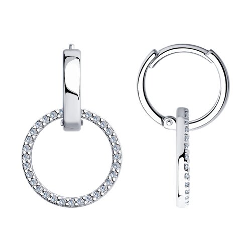 

Серьги конго из серебра TEO MAORI 894025851, фианит, 894025851