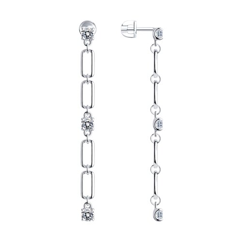 

Серьги пусеты из серебра TEO MAORI 894025855, фианит, 894025855
