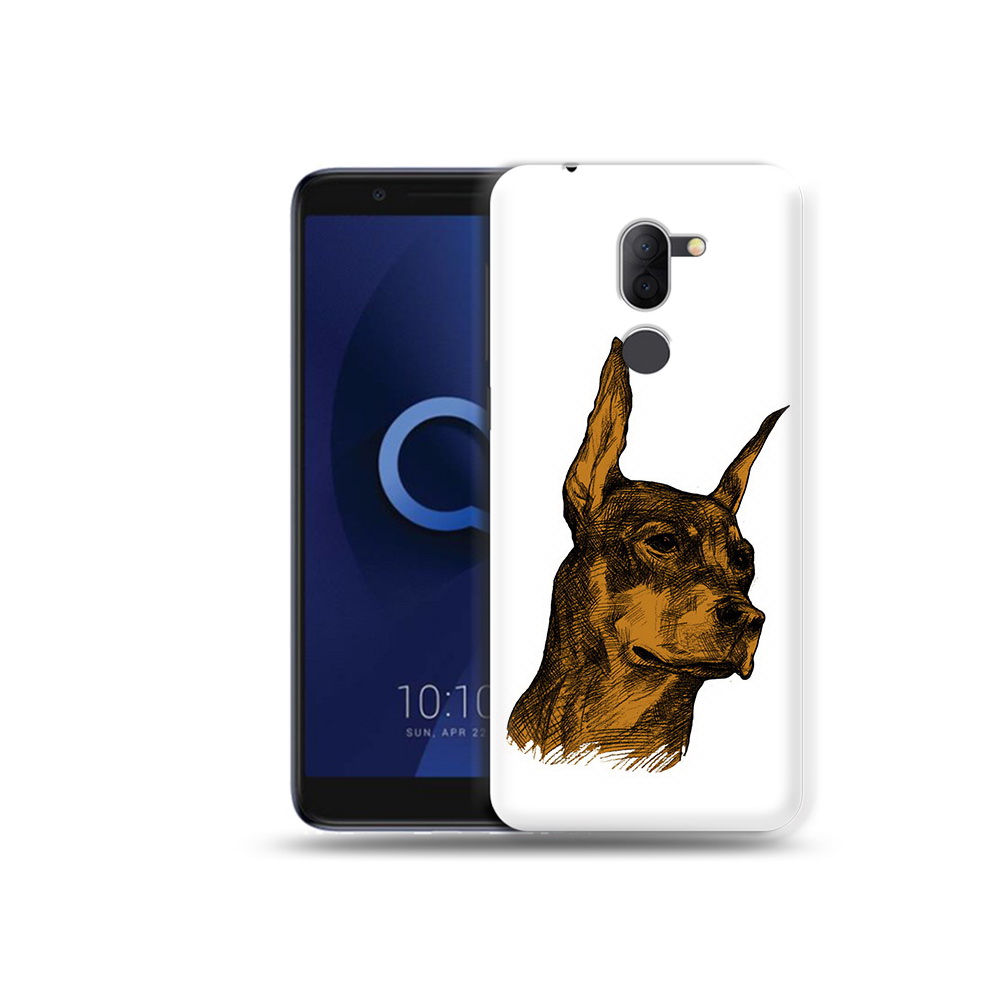 

Чехол MyPads Tocco для Alcatel 3X скетч доберман (PT112114.674.605), Прозрачный, Tocco