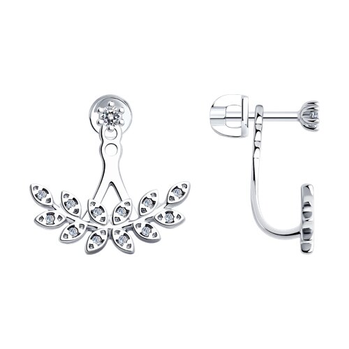 

Серьги пусеты из серебра TEO MAORI 894025921, фианит, 894025921