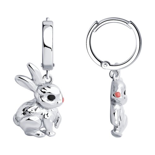 

Серьги подвески из серебра TEO MAORI 894025923, эмаль, 894025923