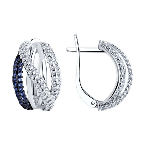 

Серьги из серебра TEO MAORI 894025940, фианит, 894025940