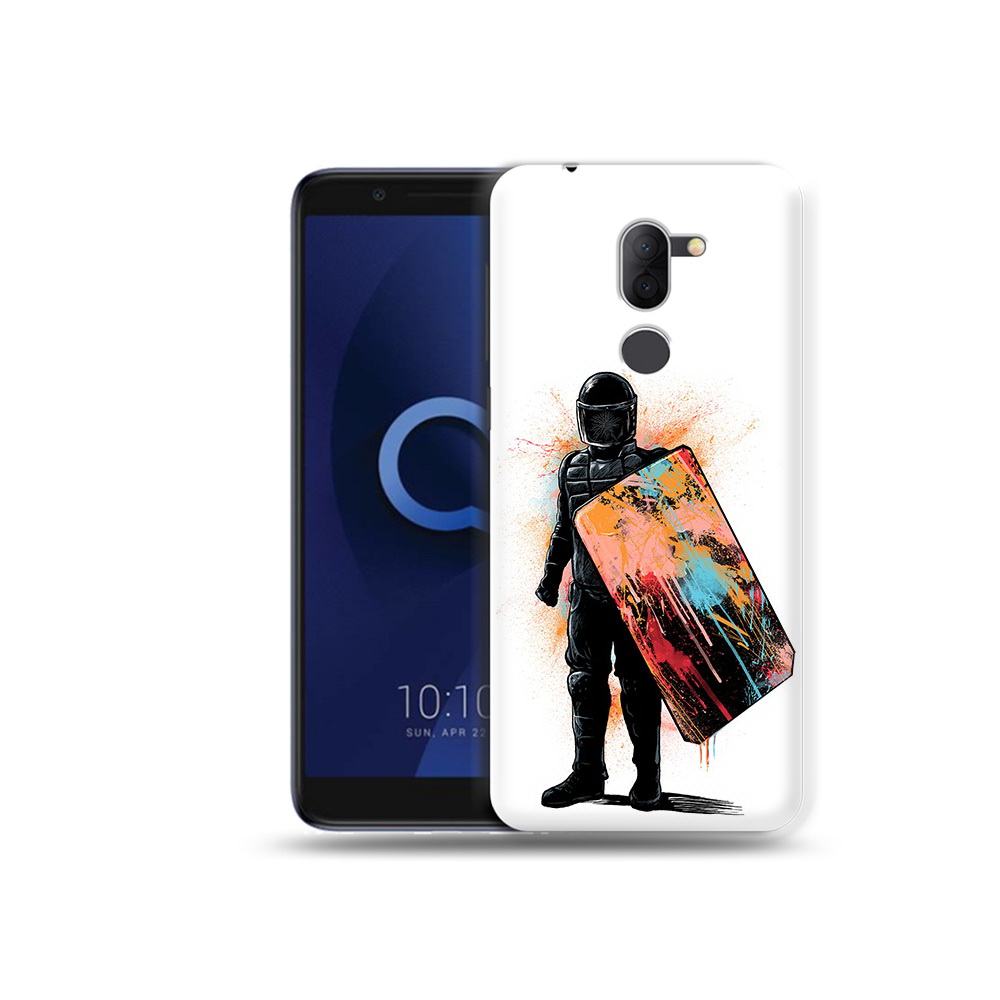 

Чехол MyPads Tocco для Alcatel 3X солдат с красочным щитом (PT112114.674.614), Прозрачный, Tocco