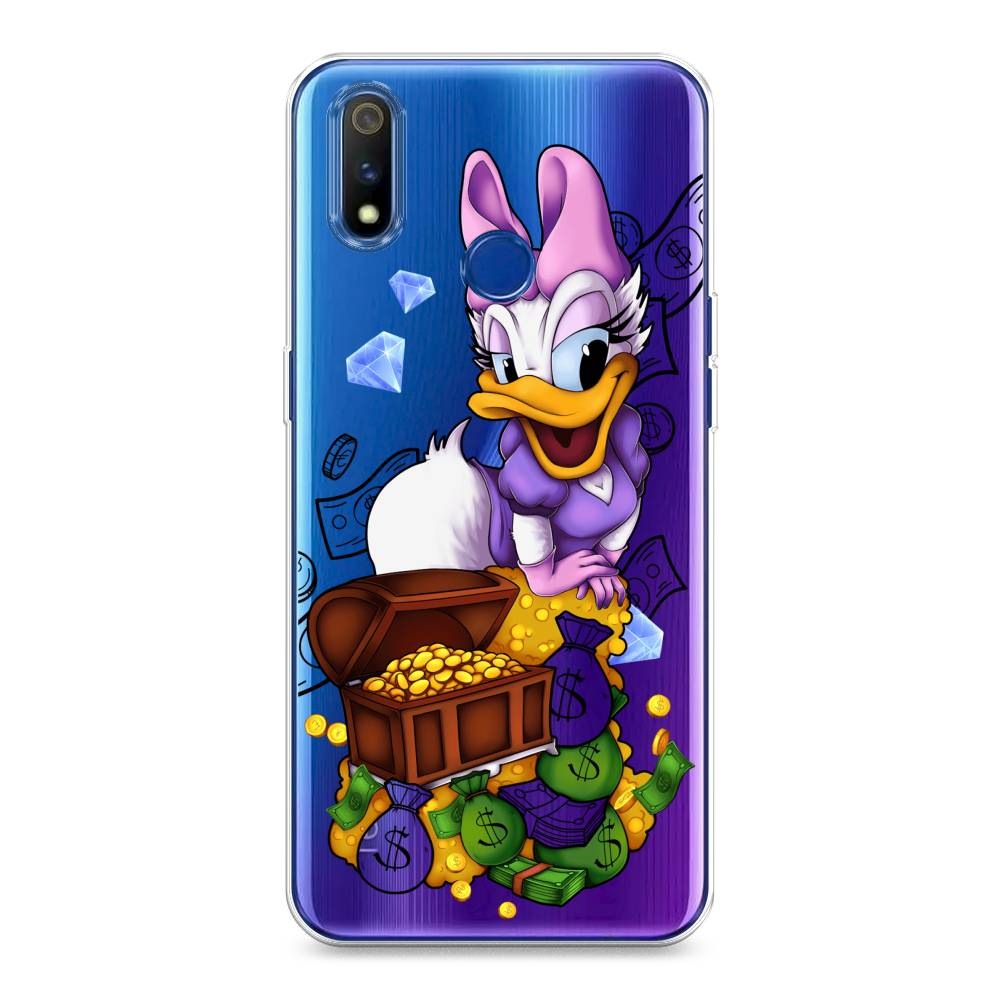 

Чехол на Realme 3 Pro "Rich Daisy Duck", Коричневый;белый;фиолетовый, 251250-6