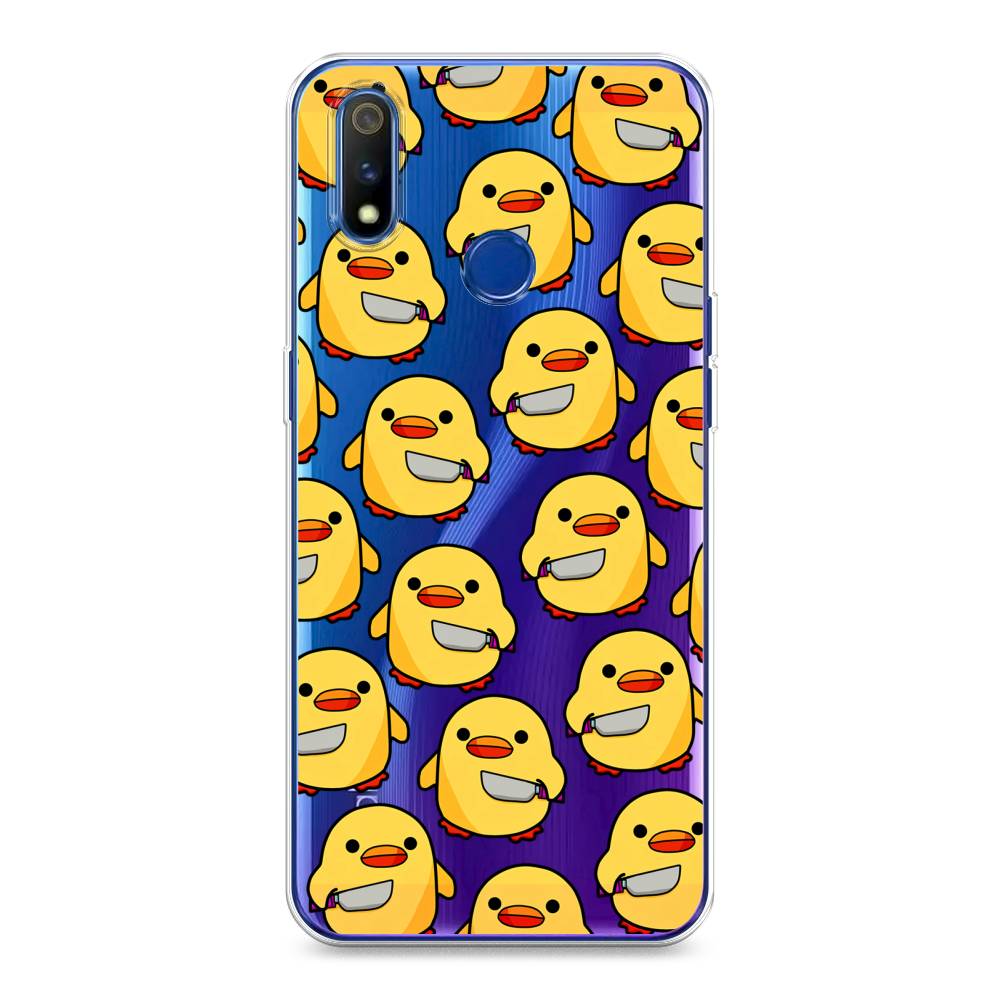 

Чехол на Realme 3 Pro "Утка с ножом", Прозрачный;желтый;оранжевый, 251250-1