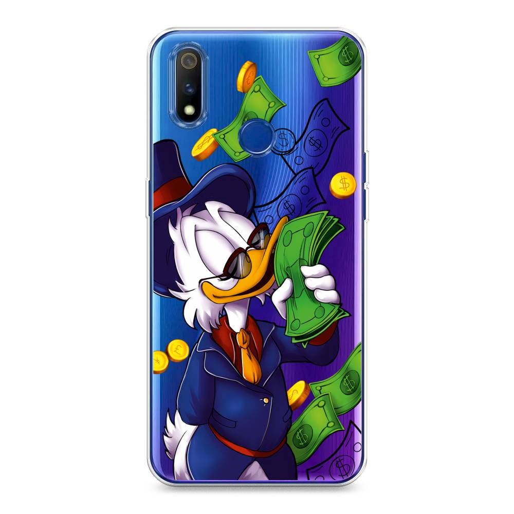 

Чехол на Realme 3 Pro "Scrooge McDuck with Money", Синий;зеленый;белый, 251250-6