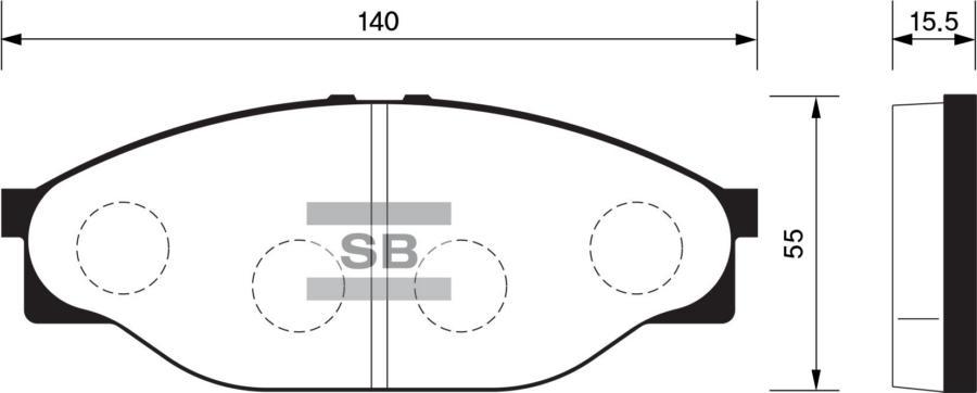 

Тормозные колодки Sangsin brake передние дисковые SP1139
