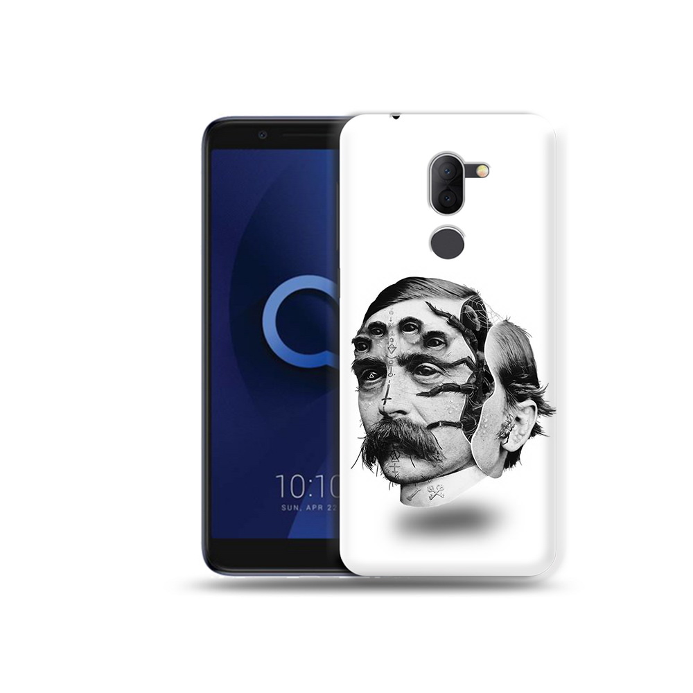 

Чехол MyPads Tocco для Alcatel 3X страшное лицо мужчины (PT112114.674.629), Прозрачный, Tocco