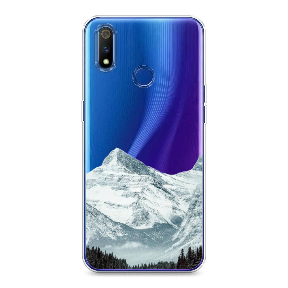 

Чехол на Realme 3 Pro "Горы арт 1", Белый;зеленый, 251250-2