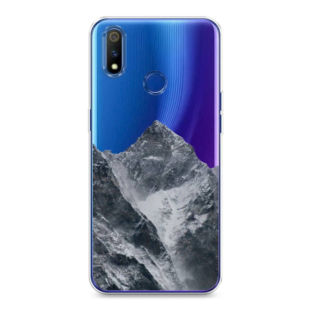 

Чехол на Realme 3 Pro "Горы арт 4", Серый;бежевый, 251250-2