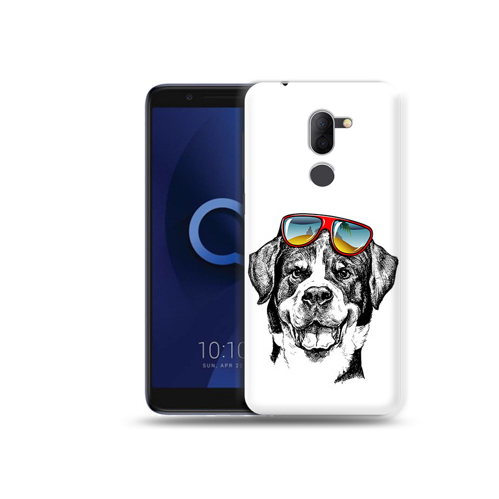 

Чехол MyPads Tocco для Alcatel 3X счастливая собака (PT112114.674.631), Прозрачный, Tocco