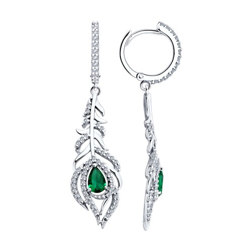 

Серьги конго из серебра TEO MAORI 894026464, фианит, 894026464