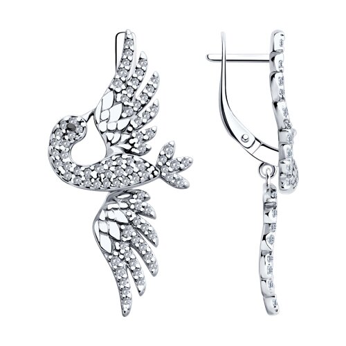 

Серьги из серебра TEO MAORI 894026471, фианит, 894026471