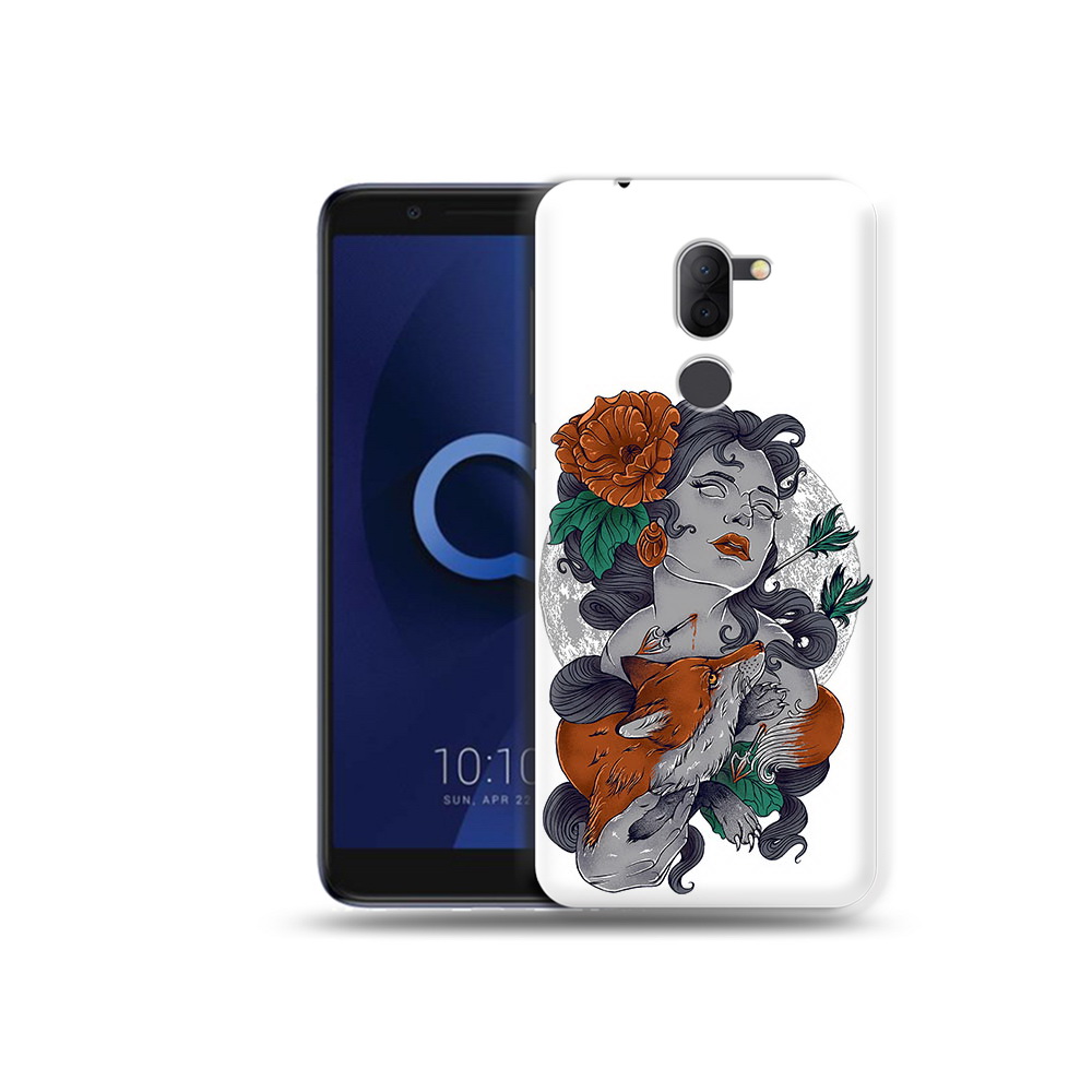 

Чехол MyPads Tocco для Alcatel 3X темная девушка с лисой (PT112114.674.639), Прозрачный, Tocco