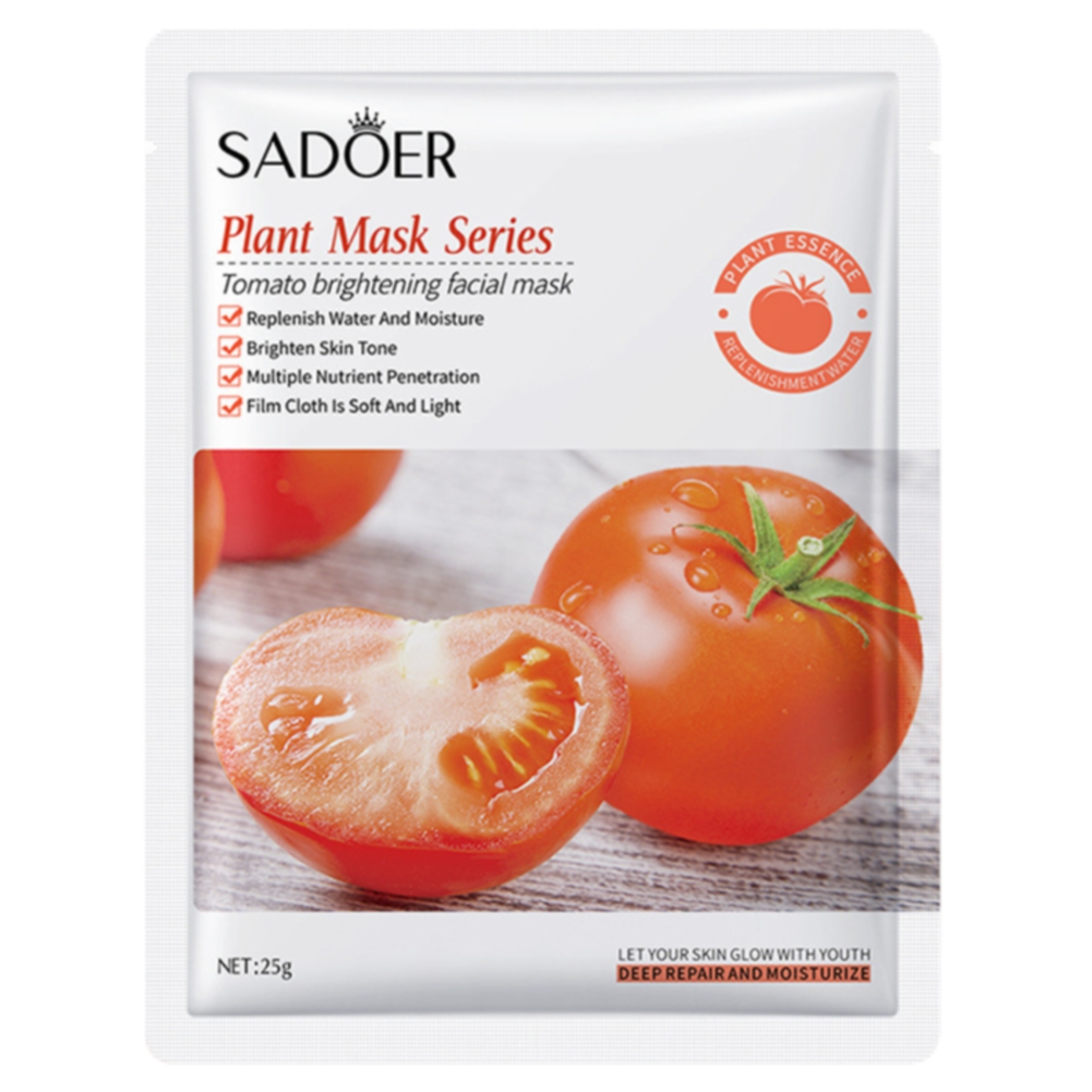 Тканевая маска для лица Sadoer Увлажняющая с экстрактом томата 25 г farmstay маска для лица тканевая с экстрактом томата real tomato essence mask