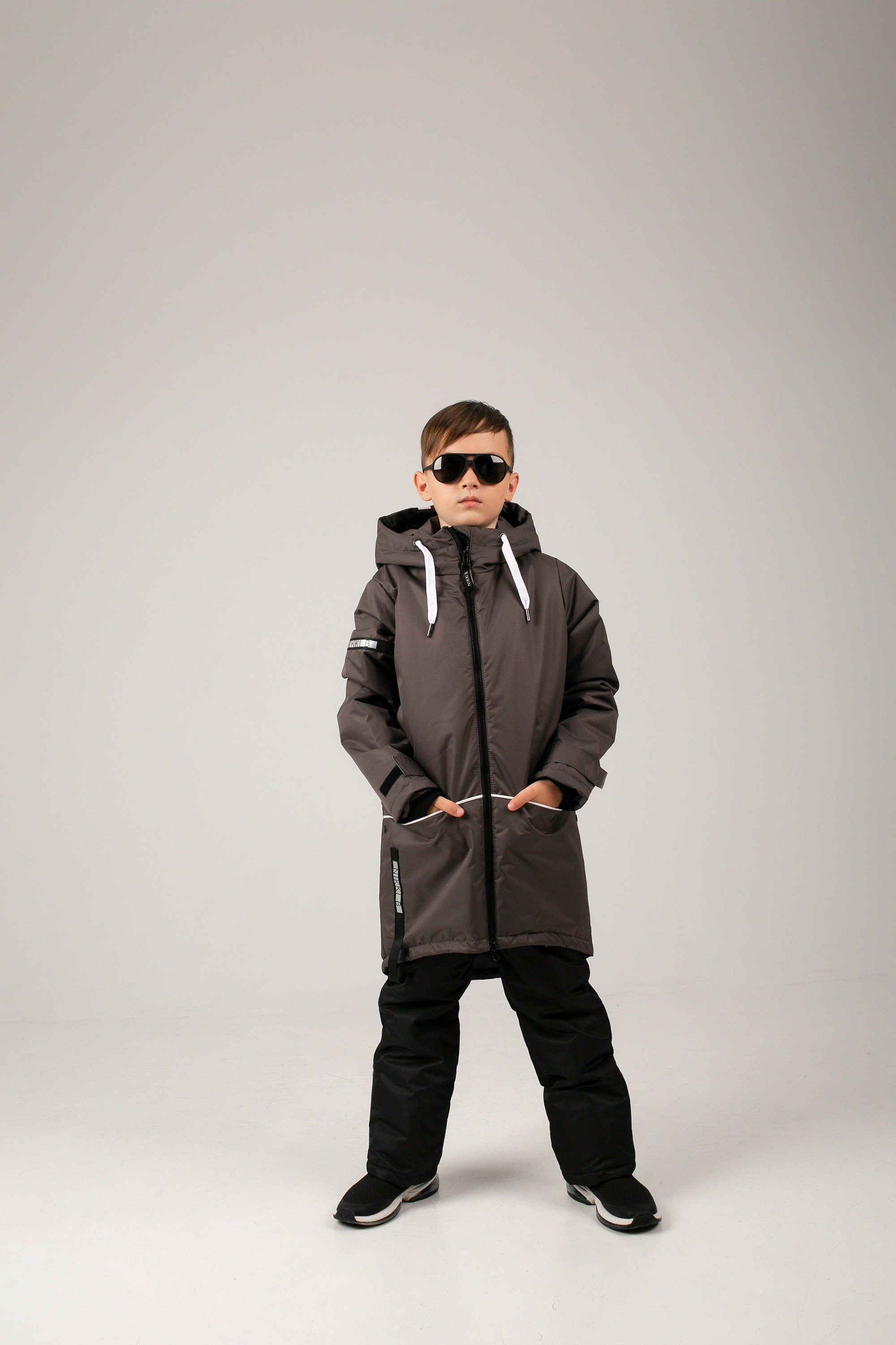 

Куртка детская Nikki Bambino PMAX 015, Графит, 140, Серый, PMAX_015
