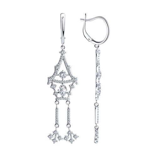 

Серьги из серебра TEO MAORI 894026478, фианит, 894026478