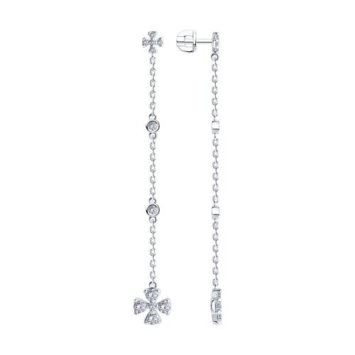 

Серьги пусеты из серебра TEO MAORI 894026480, фианит, 894026480
