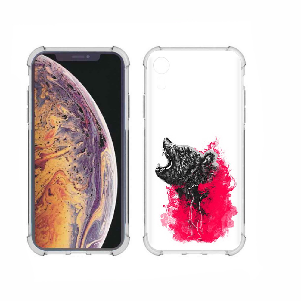 

Чехол MyPads Tocco для Apple iPhone XR медведь в дымке, Прозрачный, Tocco
