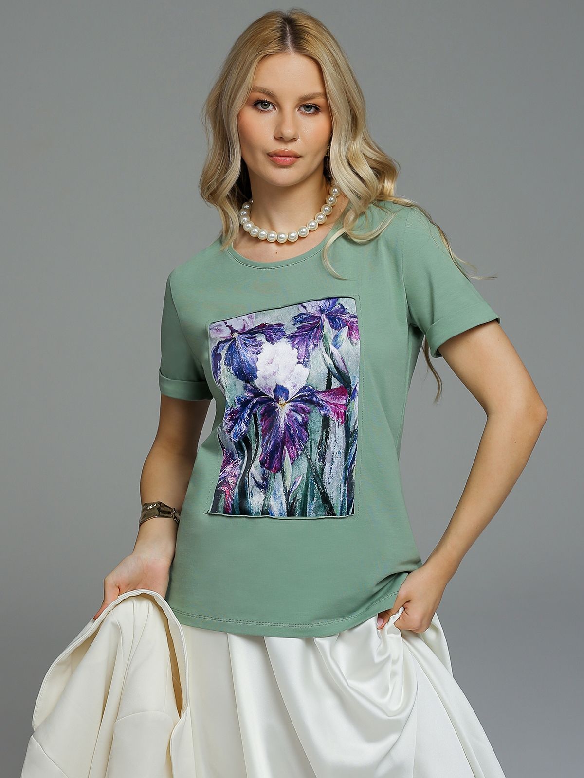 

Футболка женская SAHAR Art lab OFSK зеленая XL, Зеленый, OFSK