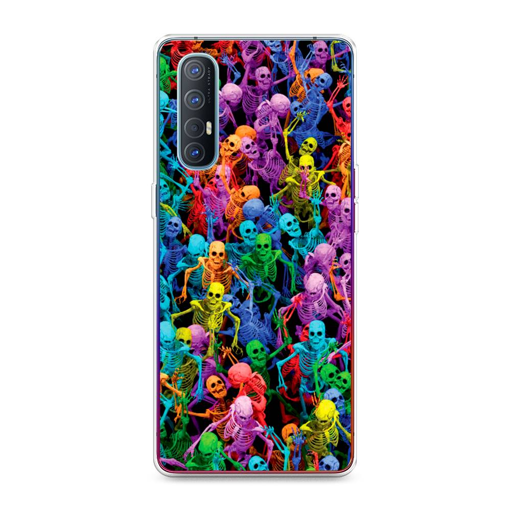 

Чехол для Oppo Reno 3 Pro "Вечеринка скелетов", Фиолетовый;желтый;оранжевый, 252550-6