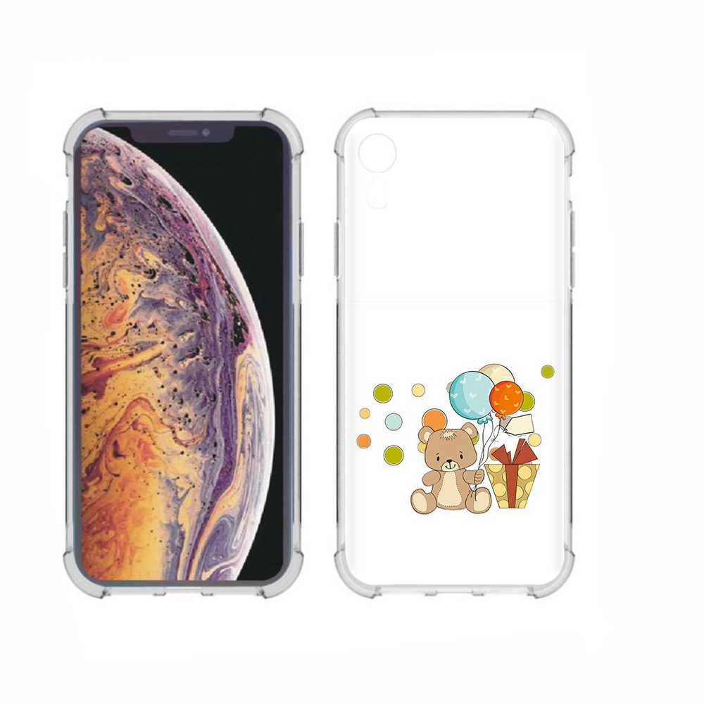 

Чехол MyPads Tocco для Apple iPhone XR медвеженок с подарком, Прозрачный, Tocco