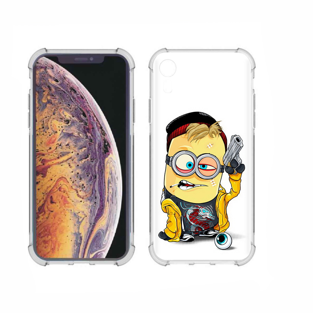 

Чехол MyPads Tocco для Apple iPhone XR миньон бандит, Прозрачный, Tocco