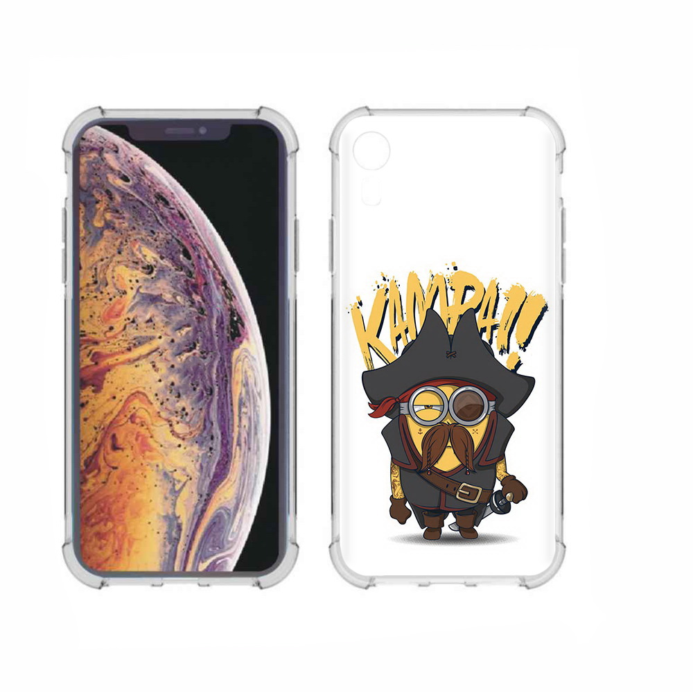 

Чехол MyPads Tocco для Apple iPhone XR миньон пират, Прозрачный, Tocco