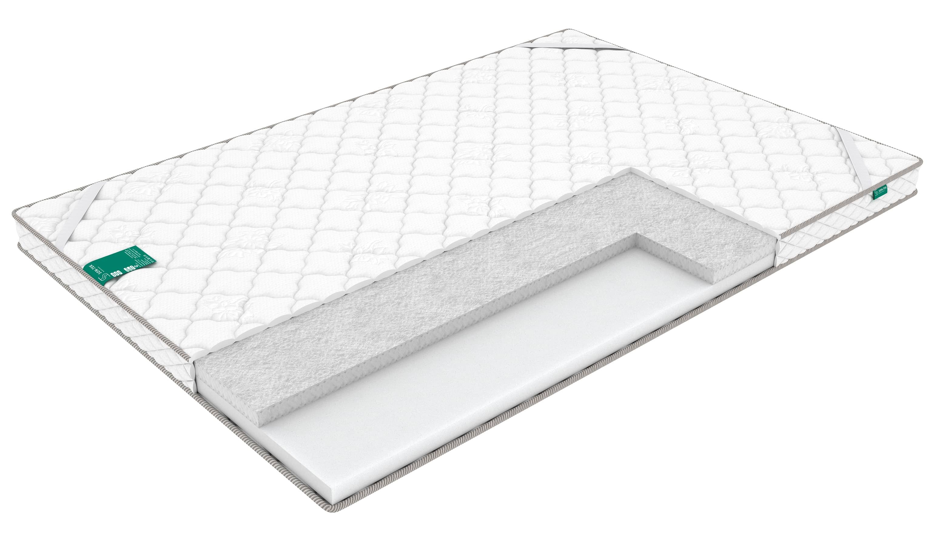 

Топпер-наматрасник на диван, на матрас Sleeptek Strutto Foam 6/brdlux1482645 170х190, Белый, Strutto Foam 6