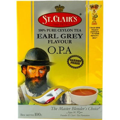 фото Чай черный "st.clair's" крупнолистовой earl grey 100 г st. clair's